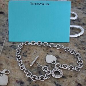Tiffany & Co. Silver Charm Bracelet with Heart